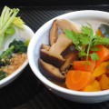 No.83椎茸と高野豆腐・カボチャとニンジンの煮物